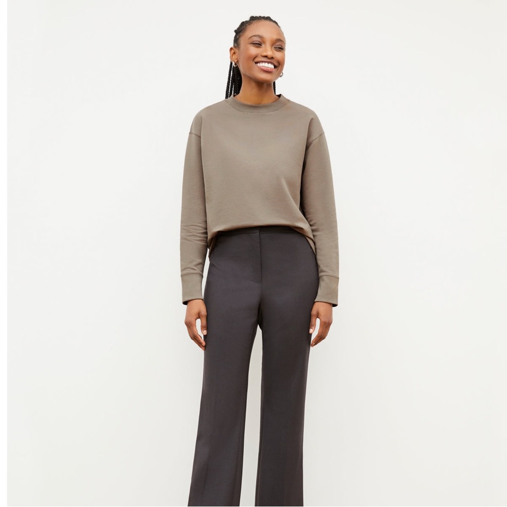M.M. LaFleur Women’s The Ellie Pullover Light French Terry in Light Truffle Sz S